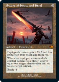 【ENG/MH1-RT/Foil★】筋腱と鋼鉄の剣/Sword of Sinew and Steel【旧枠】