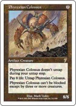 画像1: 【JPN/7ED/FOIL★】ファイレクシアの巨像/Phyrexian Colossus【EX-】