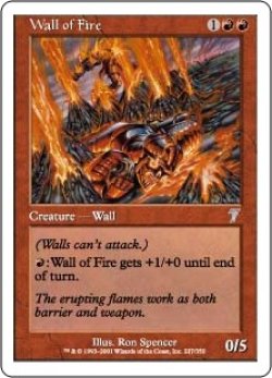 画像1: 【JPN/7ED/FOIL★】炎の壁/Wall of Fire