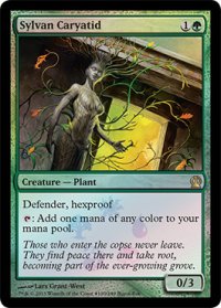 【JPN/THS/PRM/FOIL★】森の女人像/Sylvan Caryatid【BOXプロモ】【EX-】