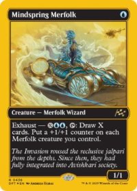 【ENG/DFT-BF/ファーストプレイス・FOIL★】思考の泉のマーフォーク/Mindspring Merfolk [青] 『R』