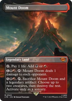 画像1: 【ENG/LTR-BF/FOIL★】滅びの山/Mount Doom【ボーダーレス】