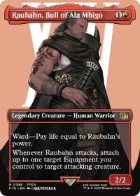 【ENG/FIN-BF/FOIL★】アラミゴの猛牛、ラウバーン/Raubahn, Bull of Ala Mhigo [赤] 『R』【ボーダーレス】