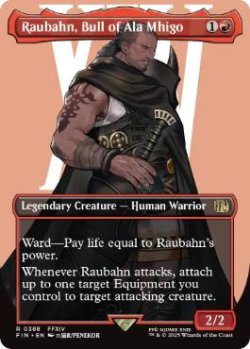 画像1: 【ENG/FIN-BF/FOIL★】アラミゴの猛牛、ラウバーン/Raubahn, Bull of Ala Mhigo [赤] 『R』【ボーダーレス】