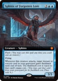 【ENG/FDN-BF/FOIL★】忘れ去られし伝承のスフィンクス/Sphinx of Forgotten Lore  [青] 『M』【拡張アート】