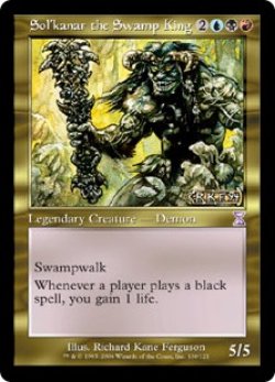 画像1: 【ENG/TSB/FOIL★】沼地の王ソルカナー/Sol'kanar the Swamp King