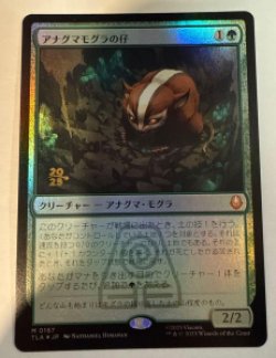 画像1: 【JPN/TLA/FOIL★】アナグマモグラの仔/Badgermole Cub [緑] 『M』【プレリリース】