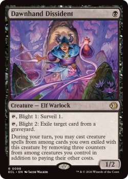 画像1: 【ENG/ECL/FOIL★】アケノテブクロ使いの造反者/Dawnhand Dissident [黒] 『R』