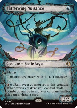 画像1: 【ENG/ECL-BF/FOIL★】閃翼の嫌がらせ屋/Flitterwing Nuisance [青] 『R』【ショーケース】