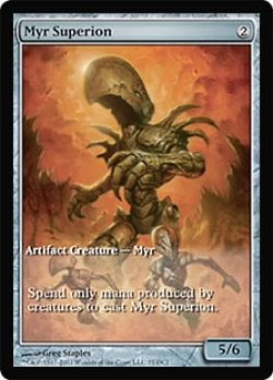 画像1: 【JPN/PRM/FOIL★】マイアの超越種/Myr Superion【ゲームデー】