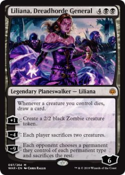 画像1: 【ENG/WAR】戦慄衆の将軍、リリアナ/Liliana, Dreadhorde General 『M』  [黒]