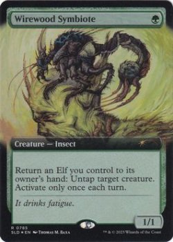 画像1: 【ENG/SLD/FOIL★】ワイアウッドの共生虫/Wirewood Symbiote【拡張アート】
