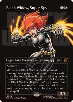 画像1: 【ENG/MSH-BF】スーパースパイ、ブラック・ウィドウ/Black Widow, Super Spy［黒］『M』【ボーダーレス】