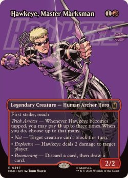 画像1: 【ENG/MSH-BF】百発百中の射手、ホークアイ/Hawkeye, Master Marksman［赤］『R』【ボーダーレス】