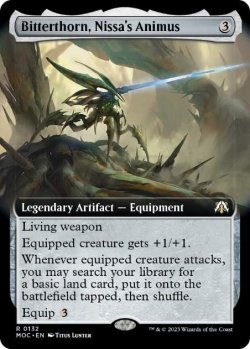 画像1: 【ENG/MOC】ニッサの欲動、苦茨/Bitterthorn, Nissa's Animus【拡張アート】