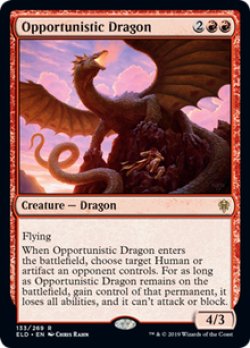 画像1: 【ENG/ELD】日和見ドラゴン/Opportunistic Dragon 『R』 [赤]