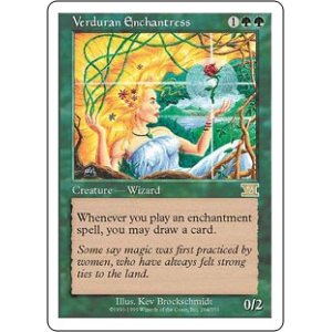 画像: 【JPN/6ED】新緑の女魔術師/Verduran Enchantress
