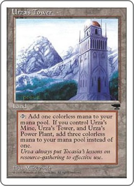 画像1: 【JPN/CHRBB】ウルザの塔/Urza's Tower [Mountain]『黒枠』 (1)