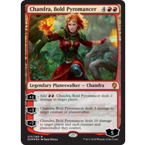 画像: 【JPN/DOM-PW/FOIL★】勇敢な紅蓮術師、チャンドラ/Chandra, Bold Pyromancer