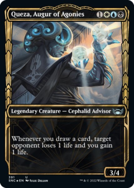 画像1: 【ENG/SNC-BF/箔押し・Foil★】苦悶の占い師、クェザ/Queza, Augur of Agonies [マルチ] 『U』【ショーケース】 (1)