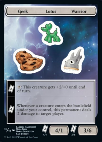 画像1: 【ENG/UNF】Geek Lotus Warrior【32】【ステッカー】 (1)