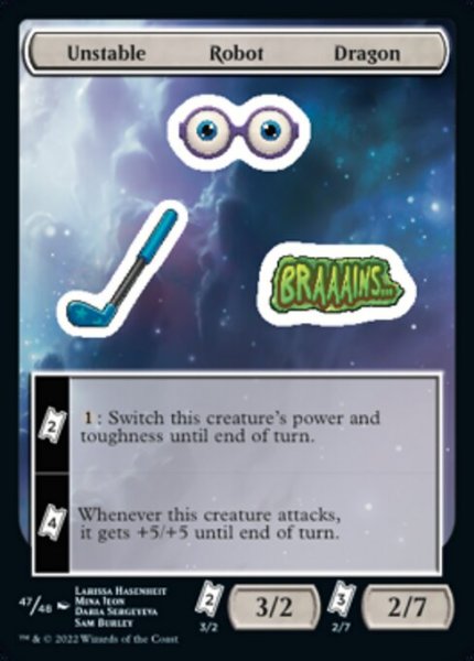 画像1: 【ENG/UNF】Unstable Robot Dragon【47】【ステッカー】 (1)