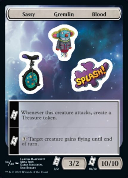 画像1: 【ENG/UNF】Sassy Gremlin Blood【34】【ステッカー】 (1)