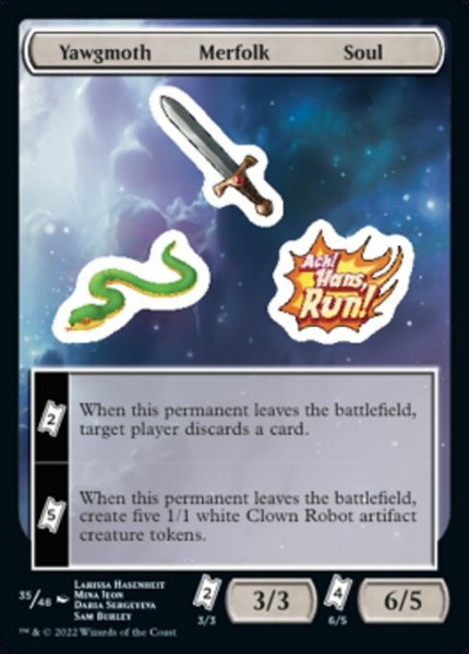 画像1: 【ENG/UNF】Yawgmoth Merfolk Soul【35】【ステッカー】 (1)