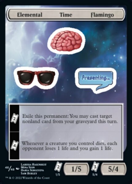 画像1: 【ENG/UNF】Elemental Time Flamingo【46】【ステッカー】 (1)