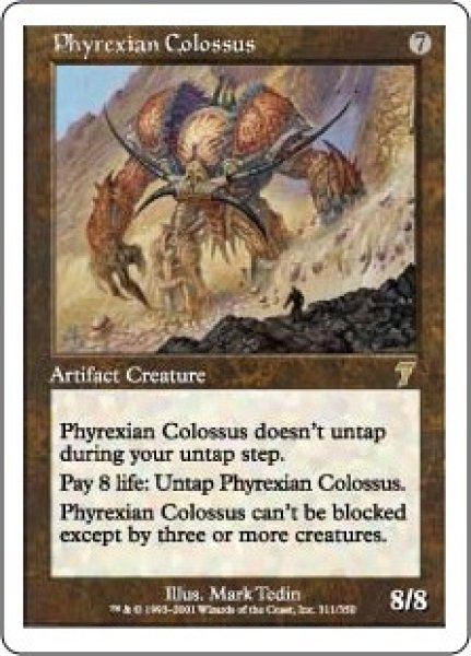 画像1: 【JPN/7ED/FOIL★】ファイレクシアの巨像/Phyrexian Colossus【EX-】 (1)
