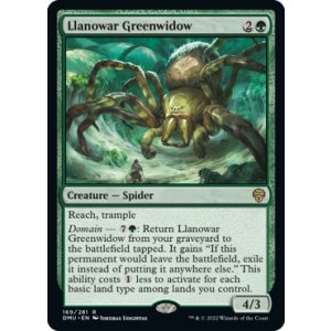 画像: 【ENG/DMU/Foil★】ラノワールの緑後家蜘蛛/Llanowar Greenwidow [緑] 『R』