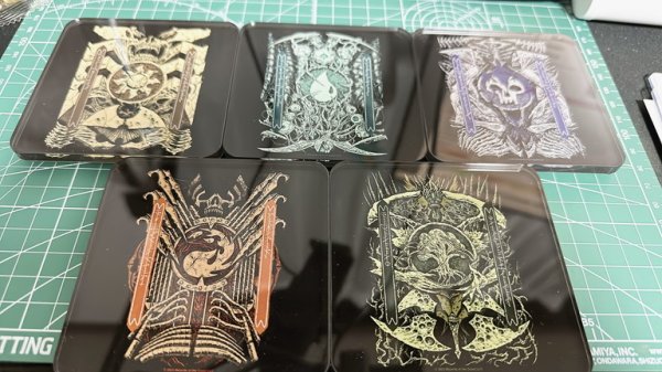 画像1: ファイレクシア風マナシンボル柄コースターセット (1)