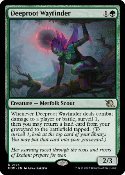 画像1: 【ENG/MOM/FOIL★】深根の道探し/Deeproot Wayfinder [緑] 『R』 (1)