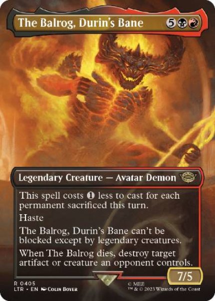 画像1: 【ENG/LTR-BF】ドゥリンの禍、バルログ/The Balrog, Durin's Bane【ボーダーレス】 (1)