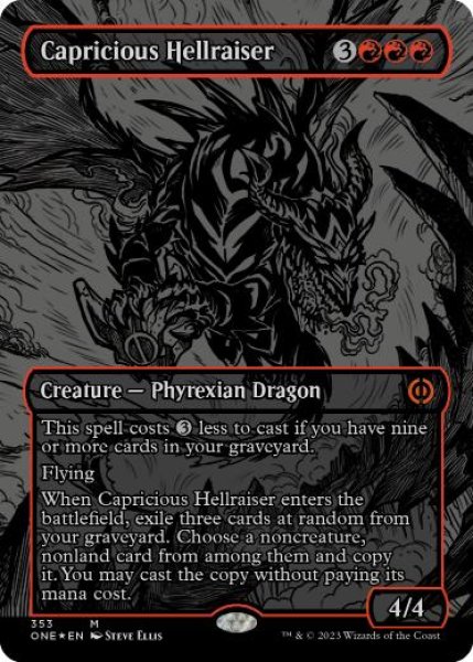 画像1: 【ENG/ONE-BF/オイルスリック・FOIL★】気まぐれな厄介者/Capricious Hellraiser [赤] 『M』 (1)