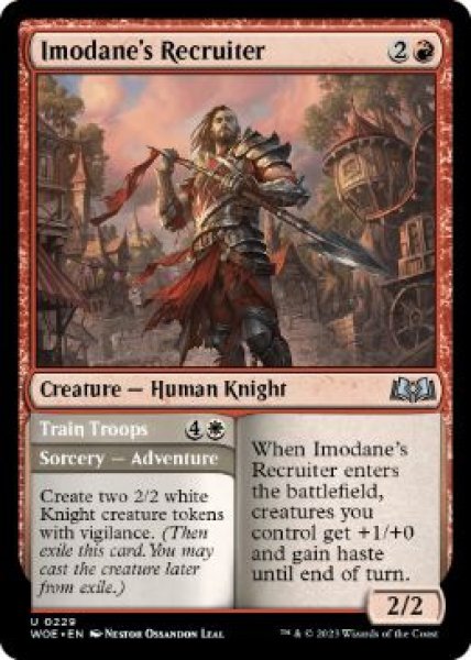画像1: 【ENG/WOE/FOIL★】イモデーンの徴募兵/Imodane's Recruiter [赤] 『U』 (1)