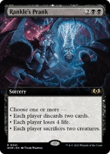 画像1: 【ENG/WOE-BF/FOIL★】ランクルのいたずら/Rankle's Prank [黒] 『R』【拡張アート】  (1)