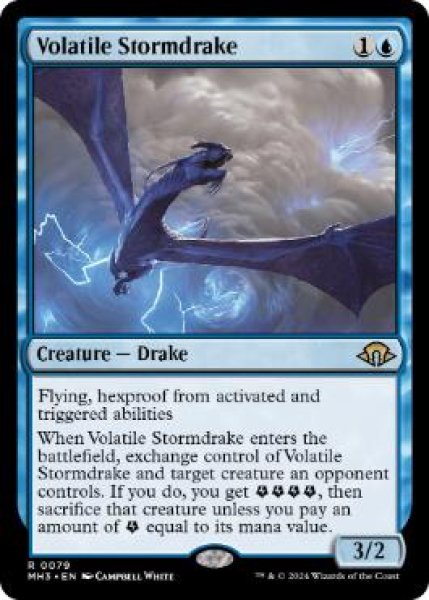 画像1: 【ENG/MH3/FOIL★】荒れ模様のストームドレイク/Volatile Stormdrake (1)