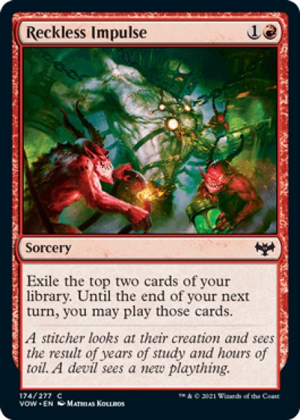 画像1: 【ENG/VOW】無謀なる衝動/Reckless Impulse [赤] 『C』 (1)