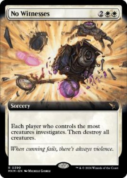 画像1: 【ENG/MKM-BF】証人隠滅/No Witnesses [白] 『R』【拡張アート】 (1)