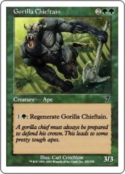 画像1: 【JPN/7ED/FOIL★】ゴリラの酋長/Gorilla Chieftain【EX-】 (1)