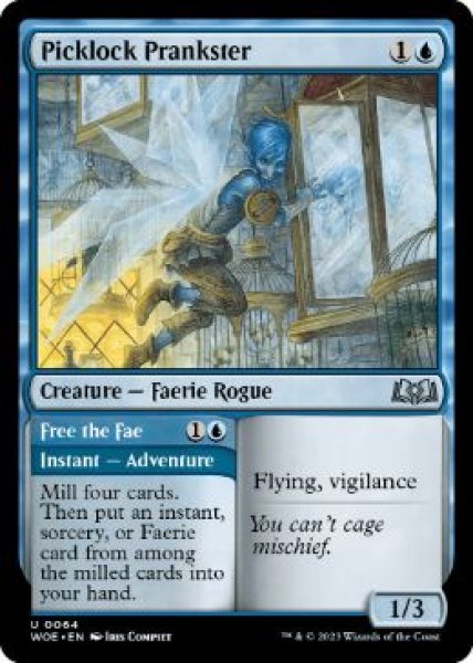 画像1: 【ENG/WOE/FOIL★】錠前破りのいたずら屋/Picklock Prankster [青] 『U』 (1)