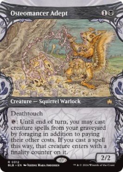 画像1: 【ENG/BLB-BF/FOIL★】骨術師の達人/Osteomancer Adept  [黒] 『R』【ショーケース】 (1)