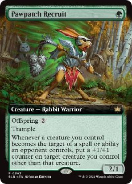 画像1: 【ENG/BLB-BF/FOIL★】脚当ての補充兵/Pawpatch Recruit  [緑] 『R』【拡張アート】 (1)