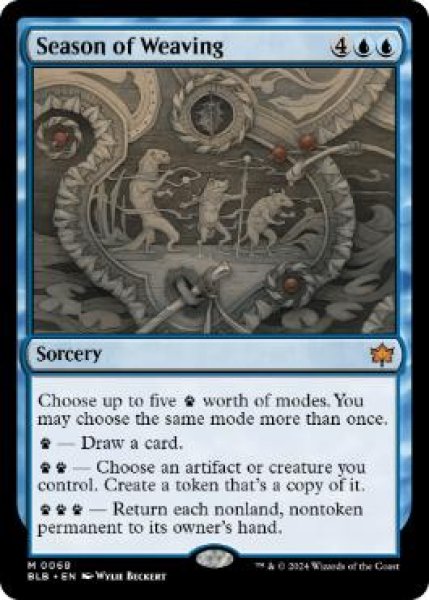 画像1: 【ENG/BLB】機織りの季節/Season of Weaving  [青]『M』 (1)