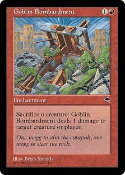 画像1: 【JPN/TMP】ゴブリンの砲撃/Goblin Bombardment【EX-】 (1)