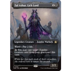 画像: 【ENG/FDN-BF/FOIL★】死者の王、ザル・アシュール/Zul Ashur, Lich Lord  [黒] 『R』【ボーダーレス】