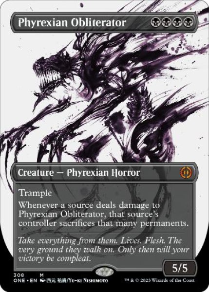画像1: 【ENG/ONE-BF】ファイレクシアの抹消者/Phyrexian Obliterator [黒] 『M』【ボーダーレス】 (1)