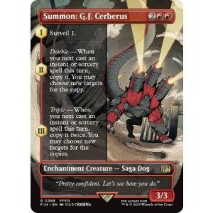 画像: 【ENG/FIN-BF】召喚：G.F.ケルべロス/Summon: G.F. Cerberus [赤] 『R』【ボーダーレス】