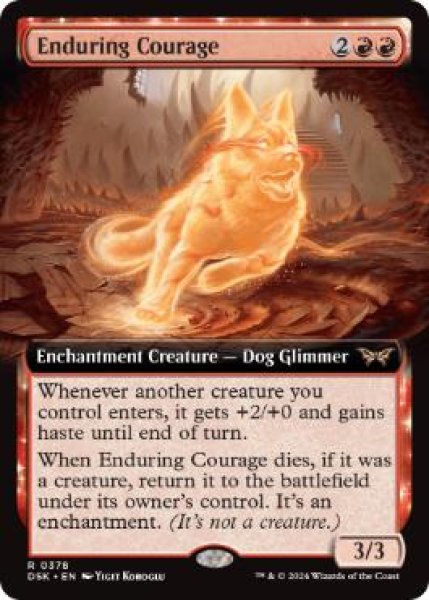 画像1: 【ENG/DSK-BF/FOIL★】永劫の勇気/Enduring Courage  [赤] 『R』【拡張アート】 (1)